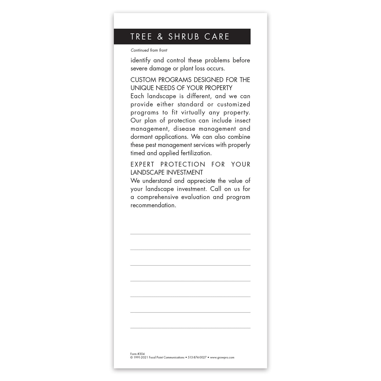 #304 - Tree and Shrub Care Grow Note