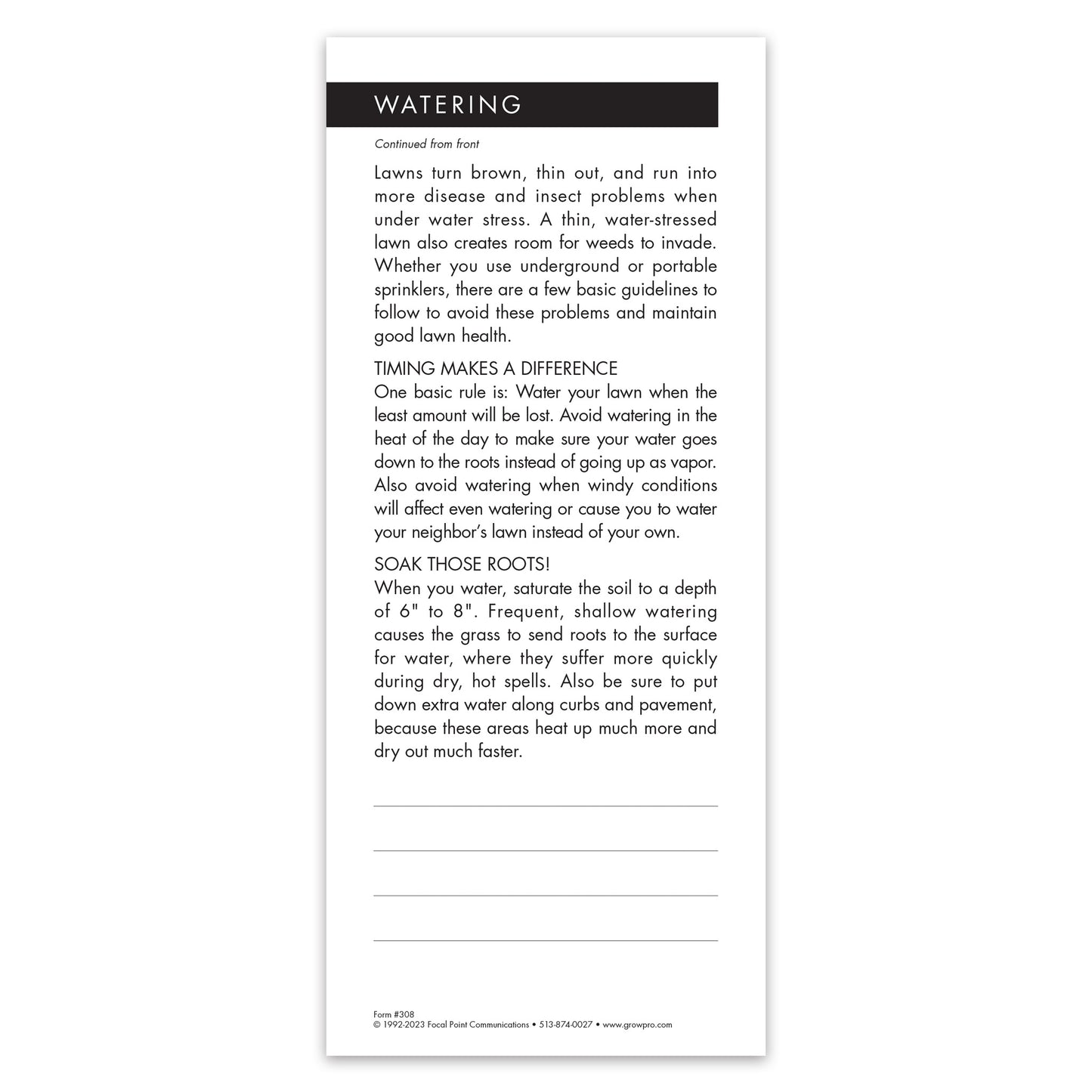 #308 - Watering Grow Note