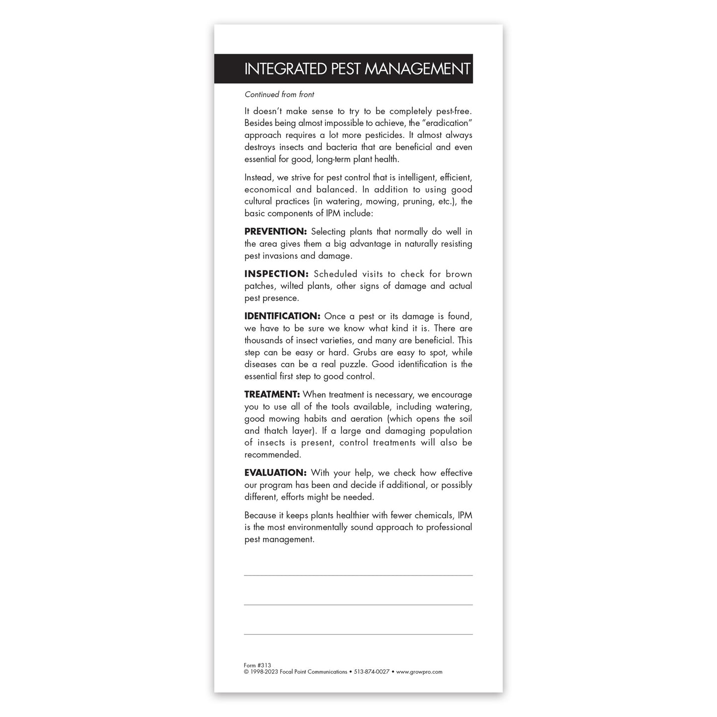 #313 - IPM Grow Note