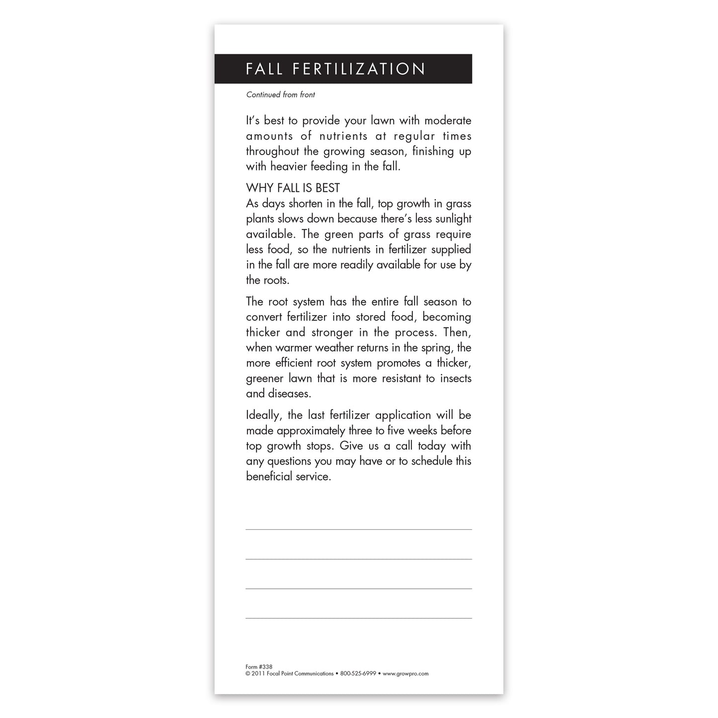 #338 - Fall Fertilization Grow Note