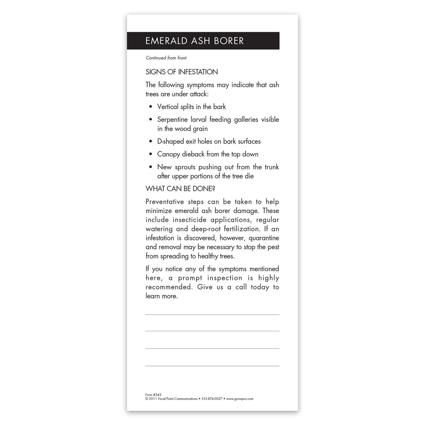 #343 - Emerald Ash Borer Grow Note