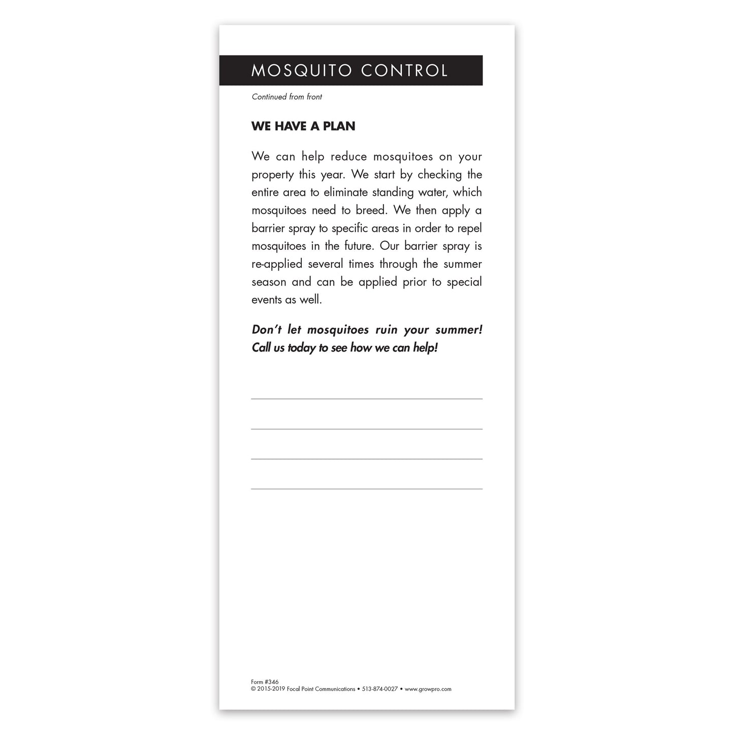 #346 - Mosquito Control Grow Note