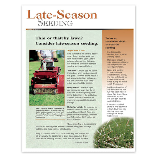 #254 - Late-Season Seeding Bulletin