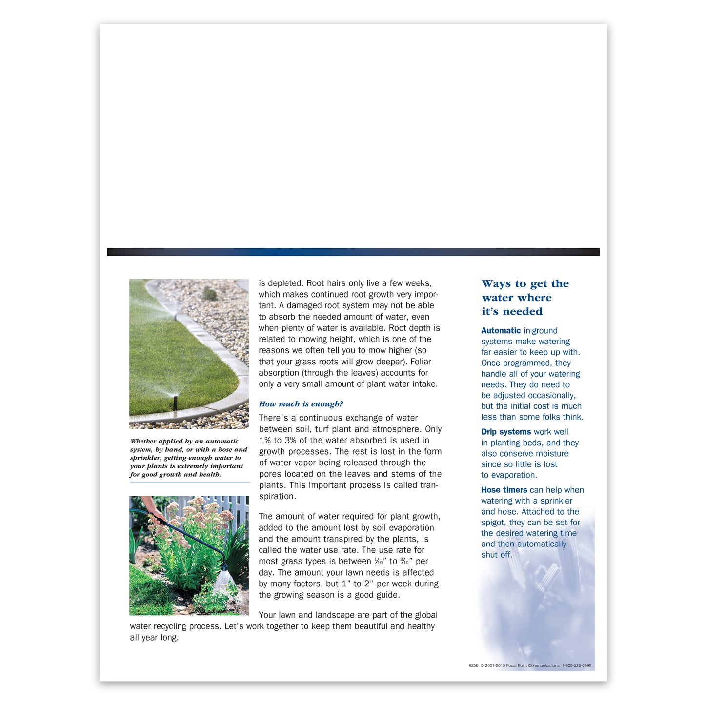 #256 - Watering Benefits Bulletin