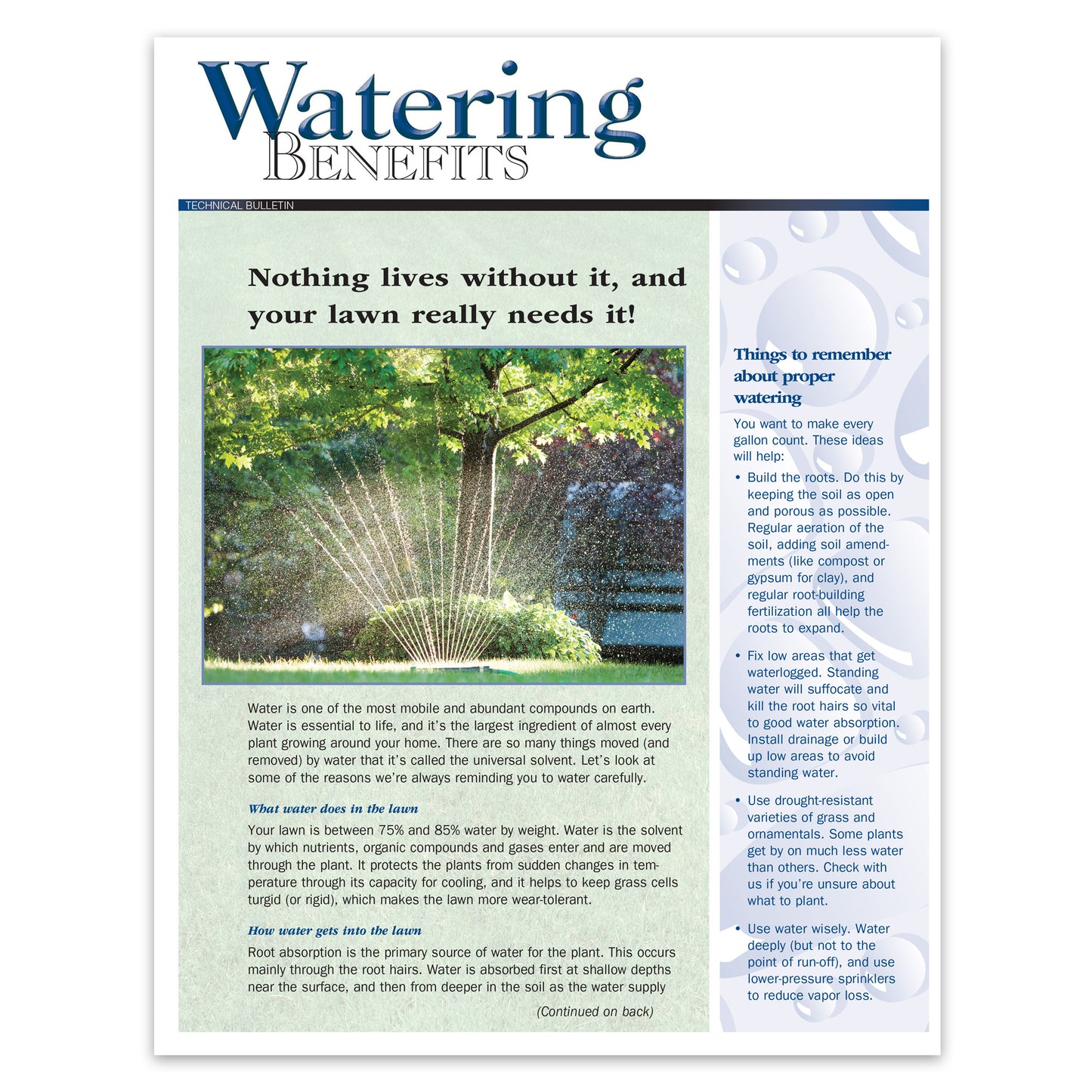 #256 - Watering Benefits Bulletin