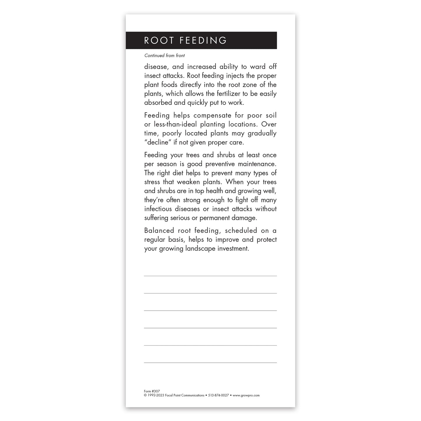 #307 - Root Feeding Grow Note