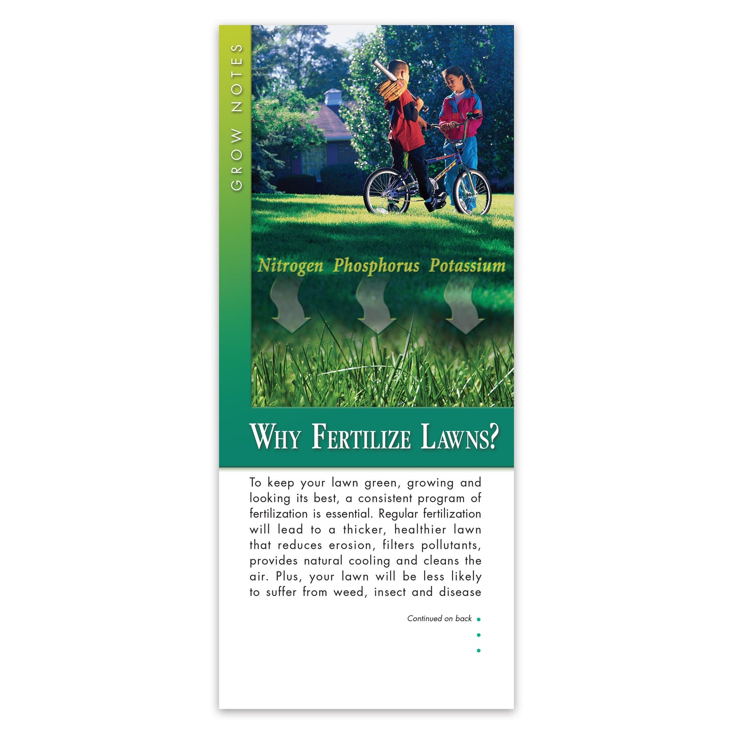 #332 - Why Fertilize Lawns Grow Note